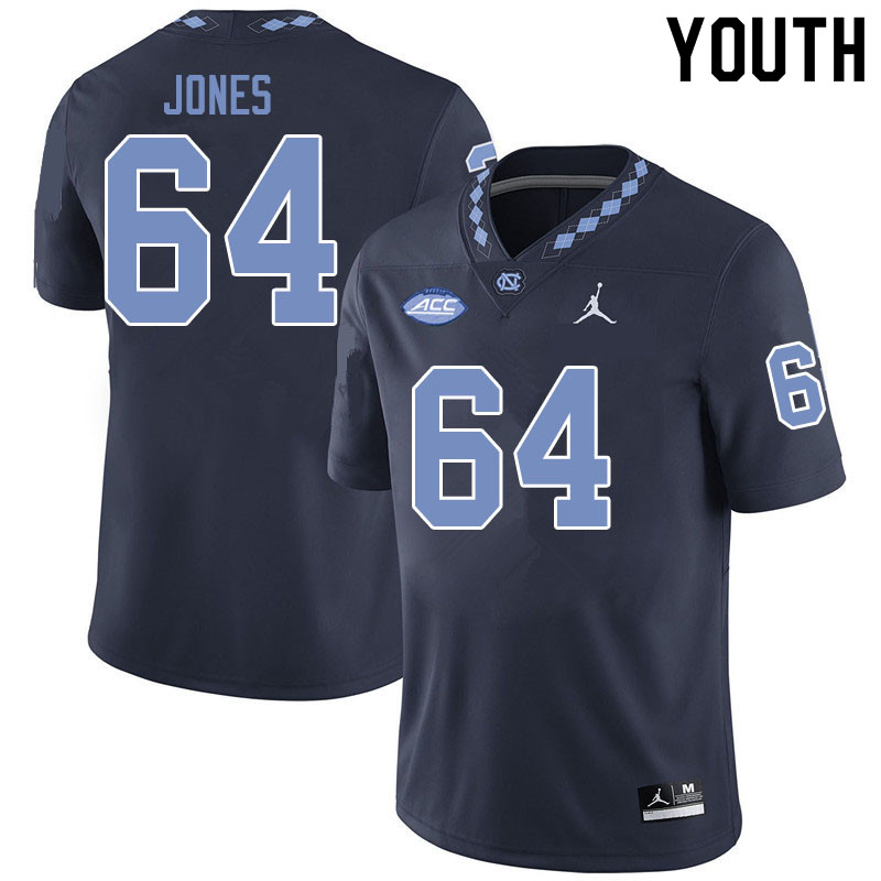 Jordan Brand Youth #64 Avery Jones North Carolina Tar Heels College Football Jerseys Sale-Black